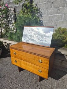 Mid Century Chest of Drawers With Mirror