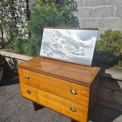 Mid Century Chest of Drawers With Mirror