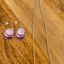 Matching purple necklace and earrings Image 4
