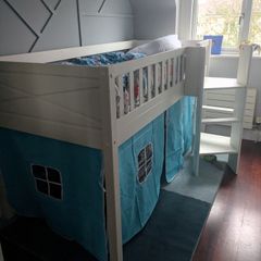 Mid sleeper bed with slide
