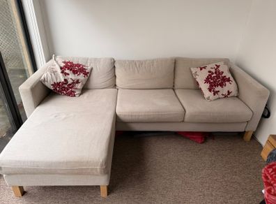 Large cream corner sofa