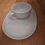 Tableware/Waterside 4-Piece Mug & Serving Tray Set White Porcelain .. Price Drop Image 7