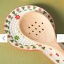 Anthropologie Festive Bistro Tile Spoon Rest Dish Image 7