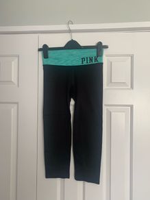 Victorias Secret PINK Mint & Black Yoga Leggings