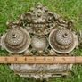 Antique Ornate Brass Double Inkwell Desk Stand Image 8