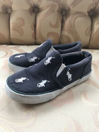Navy Ralph Lauren slip on Runners