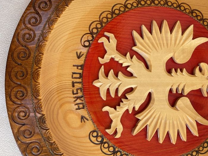 Polish Carved Wooden Plate