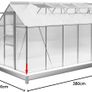 Floor Anchor for Greenhouse Metal Foundation 380x190cm Galvanized Steel Base Steel Foundation Greenhouse Frame incl. Mounting Material Ground Anchoring Image 3