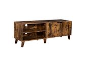 TV table  Stand with 2 doors, TV shelf for TV up to 60 inches, TV cabinet with adjustable shelves, for living room, dining room and bedroom, vintage brown