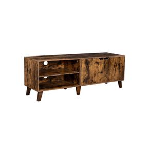 TV table  Stand with 2 doors, TV shelf for TV up to 60 inches, TV cabinet with adjustable shelves, for living room, dining room and bedroom, vintage brown