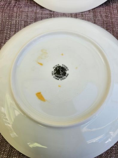 Set of 4 Peter Stanier Fine China Decorative Plates Staffordshire England Rustic Kitchen Still Life
