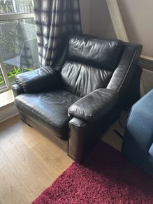 leather sofas x2