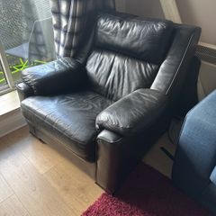 leather sofas x2