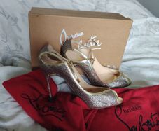 Christian louboutin glitter heels