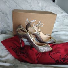 Christian louboutin glitter heels