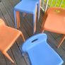 Vintage Atomic Style 1990s YUYU Maris Made in Italy stackable chairs Image 3