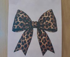 Leopard print bow Poster