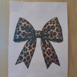 Leopard print bow Poster