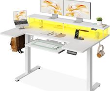 Standing Desk, 140cm U Shaped Height Adjustable