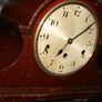 Vintage Napoleon Hat Shape Art Deco Wooden Mantel Clock (very nice sound, works well, without glass) Image 7