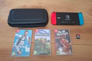 Nintendo Switch  + 4 Games + case