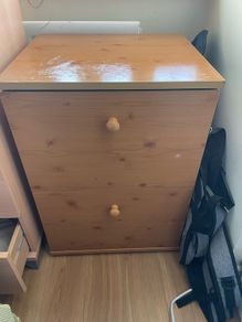 Wooden filing cabinet