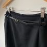 Bastyan Black Belted Pencil Skirt with Side Slit Size UK10 Image 2