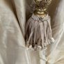 Beautiful Silk Interlined Embossed Curtains Pale Gold 90" W x 79" D Image 5