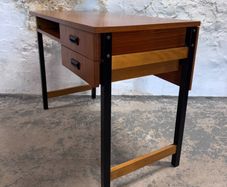 Vintage Teak Desk, German, 1970s