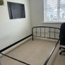 Double Bed - Black Metal Frame & Mattress Image 3