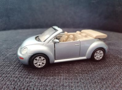 Silver VW Beetle Convertible Diecast Car