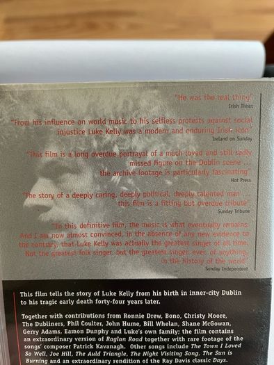 Luke Kelly. Life Story. VHS Film. 1999.