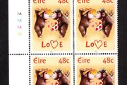 2004 Ireland Love/ Greetings Commemorative Stamp Plate Block 1A1A1A1A Mint Never Hinged (MNH)