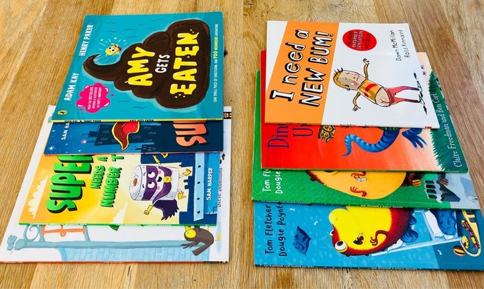 Hilarious Kids Book Bundle (8 Books!) - Dinosaurs, Poo & Silly Fun