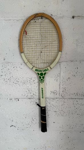Vintage Green Eagle Cadet Wooden Tennis Racquet - Decorative/Prop
