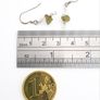 Silver Raw Peridot Wire Wrapped Earrings Image 6