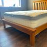 Solid oak king size bed and matching lockers Image 2