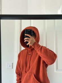 Nike Phoenix Fleece Oversized Hoodie Orange - Size XS