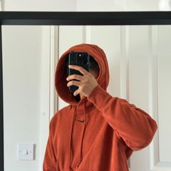 Nike Phoenix Fleece Oversized Hoodie Orange - Size XS