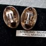 sterling silver marcasite and amethyst clip earrings Image 4
