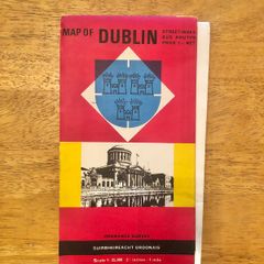 Vintage 1965 Map Of Dublin