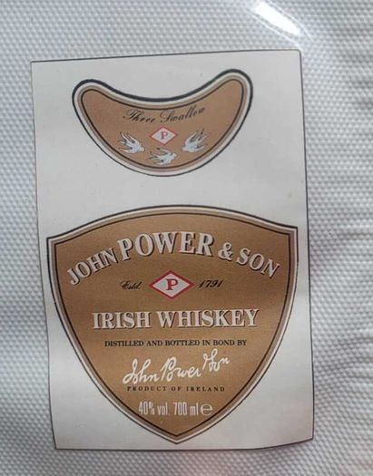 Bottle Labels for Irish Whiskey Scotch Whisky and Guinness 1950s to 1990s
