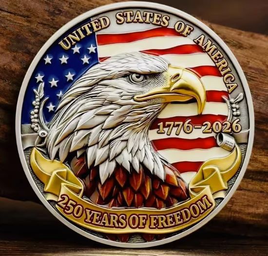 Commemorative Coin 250Th Anniversary USA Independence Day, New.