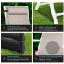 KESSER 2pce Garden Chair High-Backed Chair with Armrests Aluminium Folding Chair with Pillow & Cover Camping Chair 7-Way Adjustable Backrest Breathable & Weatherproof Foldable & Non-Slip Taupe Image 4