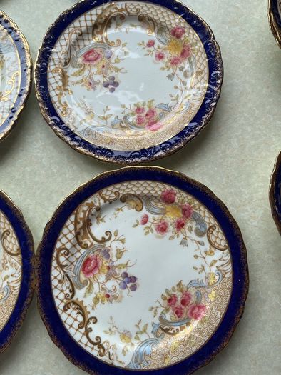 Antique 19th C5 Side Plates & 4Saucers p