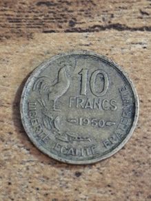 France 1950, 10 Francs Coin - free standard postage