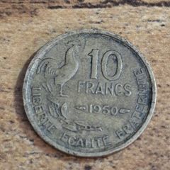 France 1950, 10 Francs Coin - free standard postage