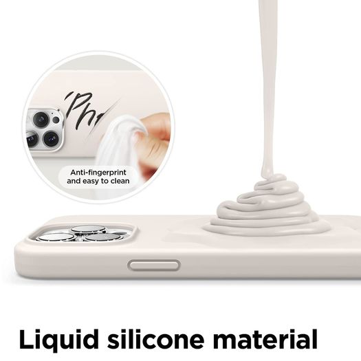 Liquid Silicone Shockproof Case For iPhone 13 Pro Max Luxury Soft Phone Cover Grey New - FHT7IP13PMLK