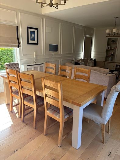 Dining room table and 8 chairs