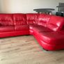 red leather corner suite Image 2